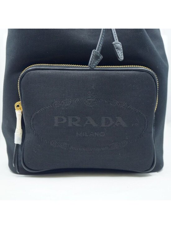Prada Bucket Backpack Black Gold main image 9